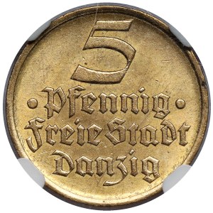 Gdańsk, 5 fenigów 1932 Flądra