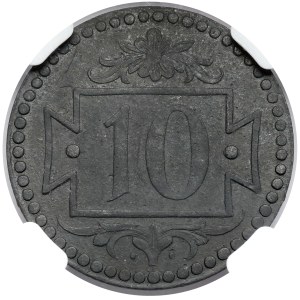 Gdańsk, 10 fenigów 1920 cynk