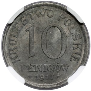 Królestwo Polskie, 10 fenigów 1917