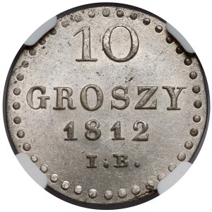 Duché de Varsovie, 10 groszy 1812 IB - BEAUTÉ