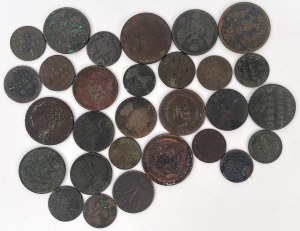 Copper coins of the partition period (29pcs)
