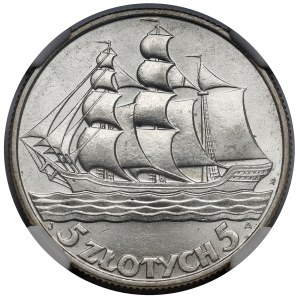 Żaglowiec 5 złotych 1936