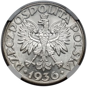 Żaglowiec 5 złotych 1936
