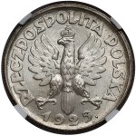 Kobieta i kłosy 2 złote 1925 z kropką, Londyn