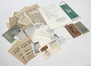 Ex-libris et anciennes coupures de presse à thème numismatique