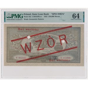250.000 mkp 1923 - WZÓR - Y 012345 / 678900