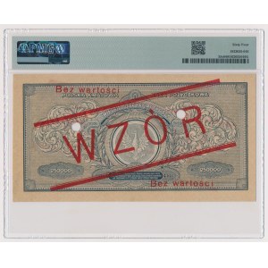 250.000 mkp 1923 - WZÓR - Y 012345 / 678900