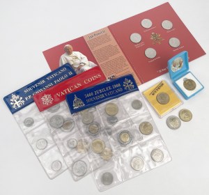 Médaillons du Vatican, de l'Euro et de Jean-Paul II - set MIX