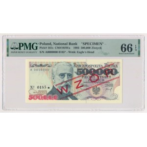 500.000 zł 1993 - WZÓR - A 0000000 - No.0185