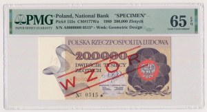 PLN 200 000 1989 - MODÈLE - A 0000000 - No.0515