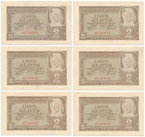 2 zł 1941 - AF - set (6pcs)
