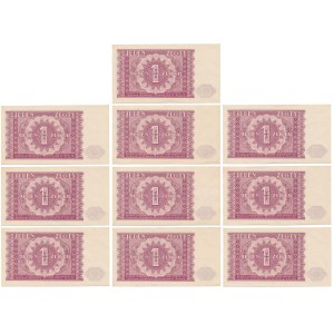 1 złoty 1946 - zestaw (10szt)