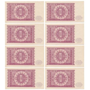 1 złoty 1946 - zestaw (8szt)