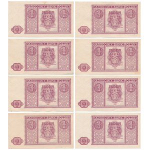1 złoty 1946 - zestaw (8szt)