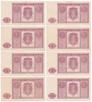 1 zloty 1946 - set (8 pièces)