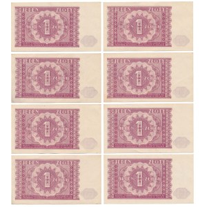 1 złoty 1946 - zestaw (8szt)