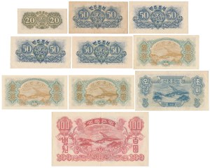 North Korea, from 20 Chon to 100 Won 1947 - set (10pcs)