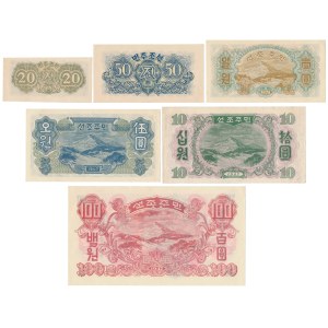 Korea Północna, od 20 Chon do 100 Won 1947 - zestaw (6szt)