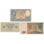 500.000 mkp 1923, 100 zł 1919 i 1941 - zestaw (3szt)