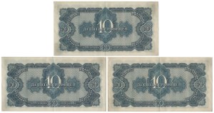 Russie, 10 Tchernovs 1937 - set (3pcs)