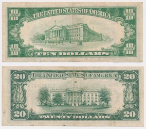 USA, 10 et 20 Dollars 1934 - set (2pcs)