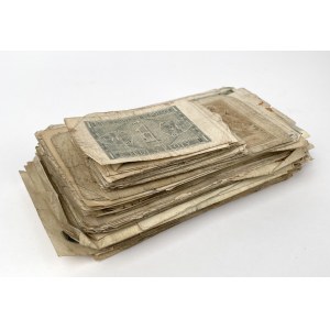 Duży pakiet obiegowych banknotów okupacyjnych (+/-286szt)