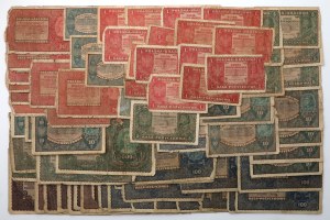Grand ensemble de marques polonaises, principalement août 1919 (76pcs)