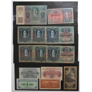 Austria, zestaw banknotów 1904-1945 (23szt)