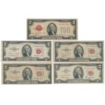 USA, 2 Dollars 1928-1963 - zestaw (5szt)
