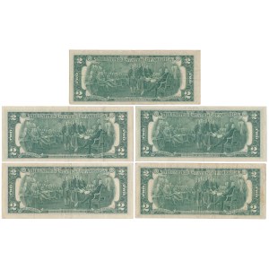 USA, 2 Dollars 1976 - zestaw (5szt)