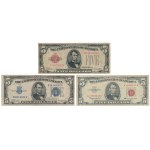 USA, 5 Dollars 1928-1963 - zestaw (3szt)