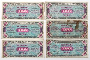 Germany, Allied Occupation, 100 Mark 1944 (6pcs)