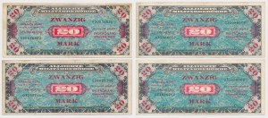 Germany, Allied Occupation, 20 Mark 1944 (4pc)