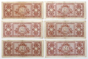 Germany, Allied Occupation, 50 Mark 1944 (6pcs)