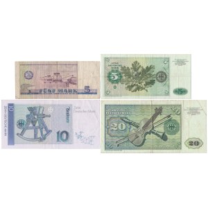 Niemcy, 5, 10 i 20 Mark 1975-1993 (4szt)