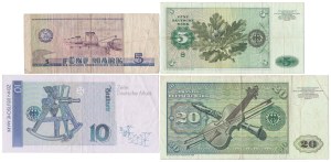 Germany, 5, 10 and 20 Mark 1975-1993 (4pc)