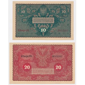 10 i 20 mkp 1919 Sierpień - zestaw (2szt)
