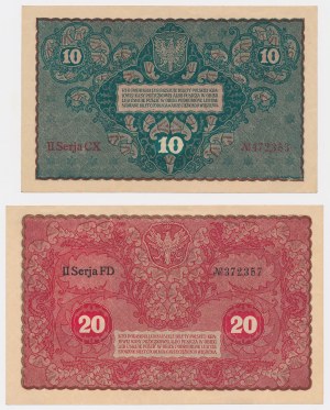 10 et 20 mkp 1919 août - set (2pc)