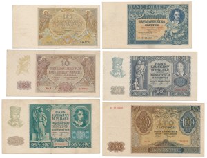 Lot de 10 - PLN 100 1929-1941 (6pc)