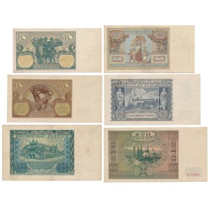 Zestaw 10 - 100 zł 1929-1941 (6szt)