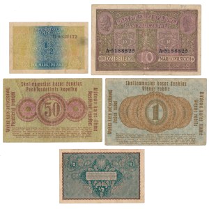 Zestaw marek i Ost. Poznań 1916-1920 (5szt)