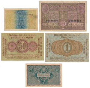 Ensemble de marques et d'Ost. Poznan 1916-1920 (5pcs)