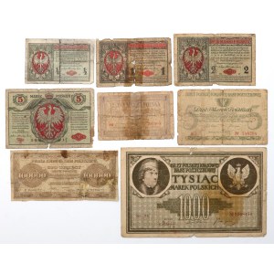 Zestaw marek polskich 1916-1923 (8szt)