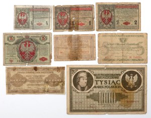 Ensemble de marques polonaises 1916-1923 (8 pièces)