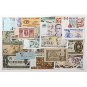 Świat, zestaw banknotów + banderola (20szt)