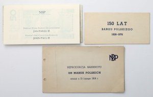 50 zloty 2005 John Paul II, 20 and 100 zloty 1948 with NBP prints and reprint 100 mkp 05.1919