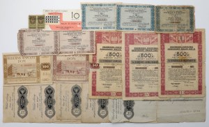 Bonds 1946 and 1951, bricks and bills - set (17pcs)