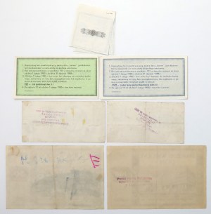 Vouchers and bricks (7pcs)