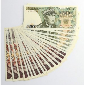 50 i 100 zł 1986-1988 - zestaw (22szt)