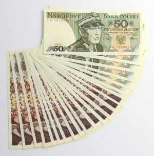 50 et 100 zloty 1986-1988 - set (22pcs)